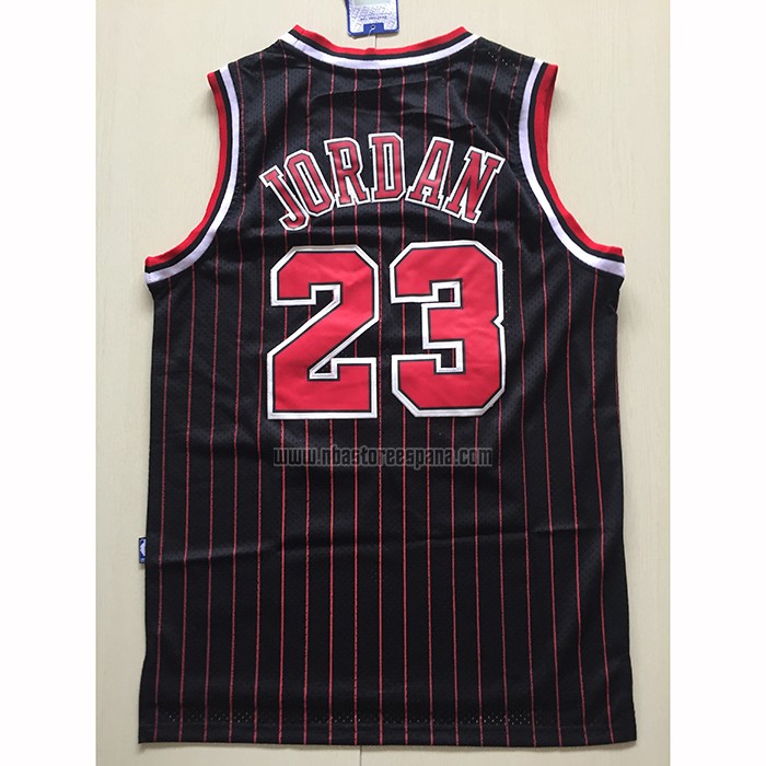 Camiseta Chicago Bulls Michael Jordan NO 23 Retro 1995-96 Negro